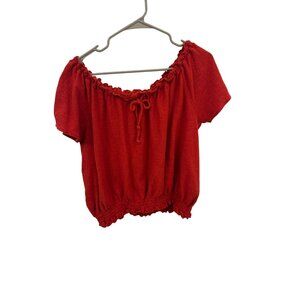 Madewell orange/red blouse size large